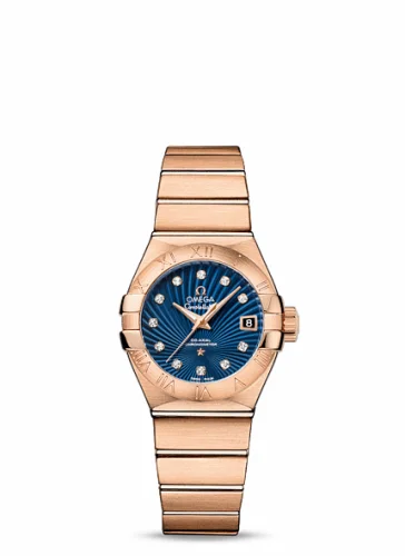 Omega Constellation Co-Axial 27 Brushed Red Gold / Blue Supernova 123.50.27.20.53.001 (12350272053001)